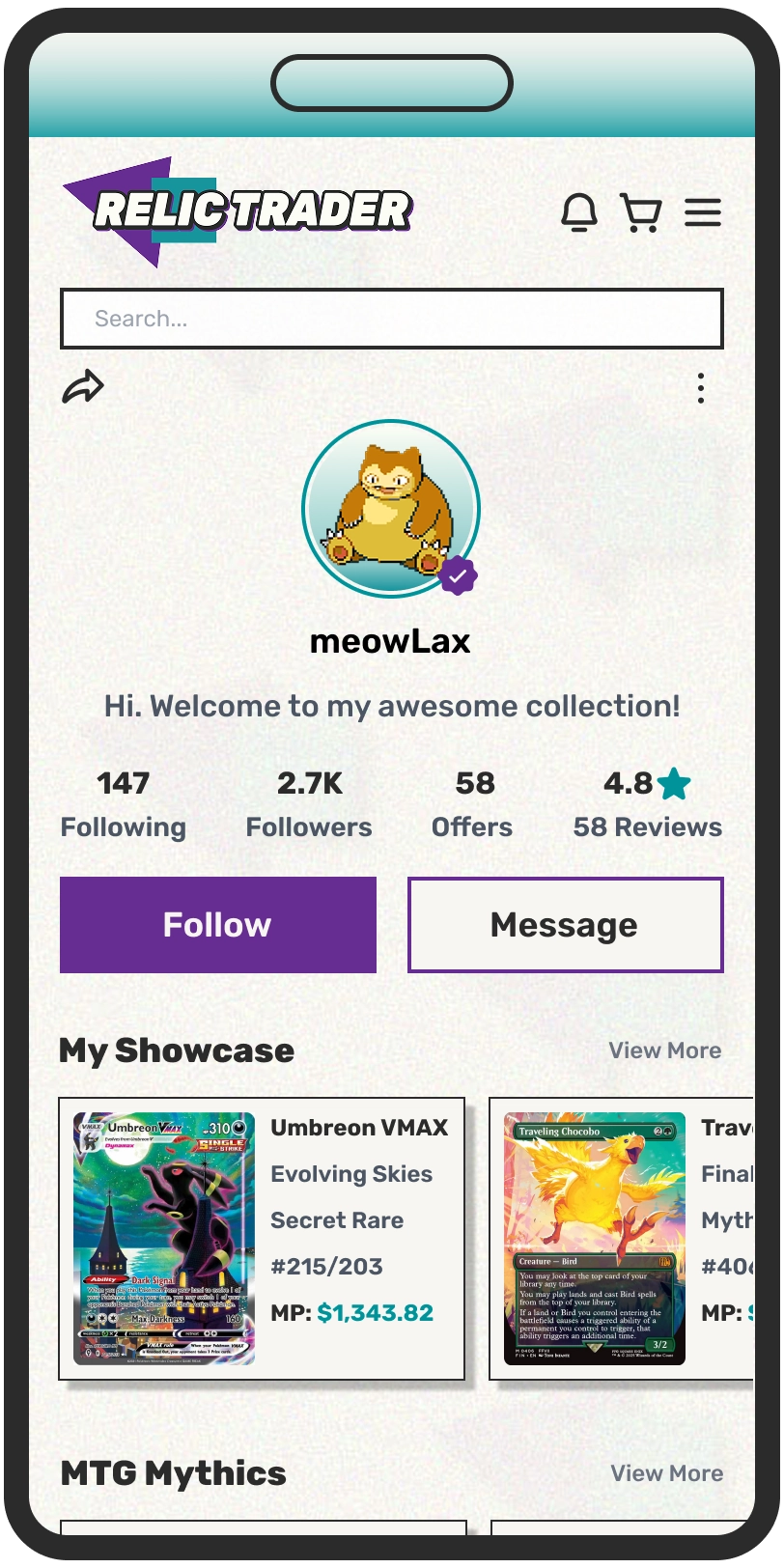 Relic Trader User Page
